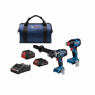 Bosch Impact Driver & Hammer Drill/Driver Combo Kit w/ Batteries, 18V