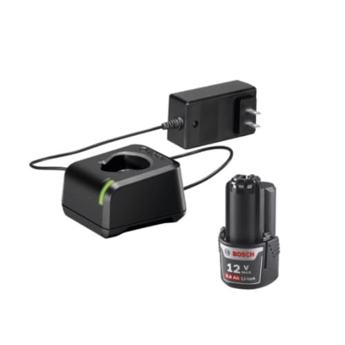 Bosch Lithium-Ion SlimPack Battery & Charger Starter Kit, 12V