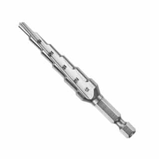 Bosch 3/16-in to 1/2-in Impact Tough Turbo Step Drill Bit, High-Speed Steel