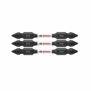 2.5-in Impact Tough Double-Ended Bits, P1, 3 Pack