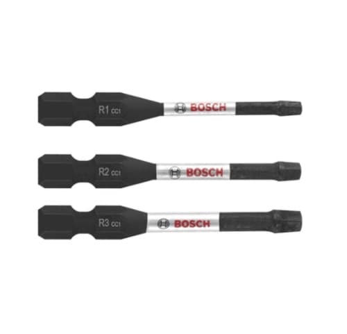 Bosch 2-in Driven Impact Square Power Bits, 3 Piece Set