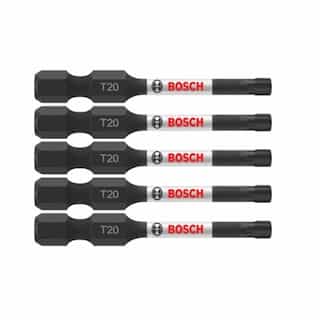 Bosch 2-in Impact Tough Power Bit, T20, 5 Pack