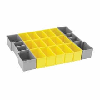 Organizer Insert Set, 17 Piece, Yellow