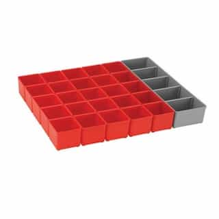 Bosch Organizer Insert Set, 26 Piece, Red