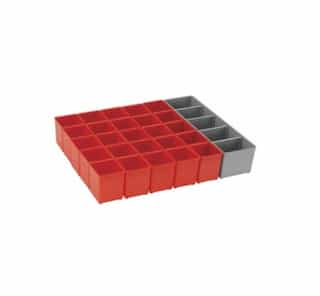 Organizer Insert Set, 26 Piece, Red