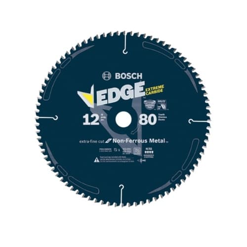 12-in Edge Circular Saw Blade, Non-Ferrous Metal, 80 Tooth