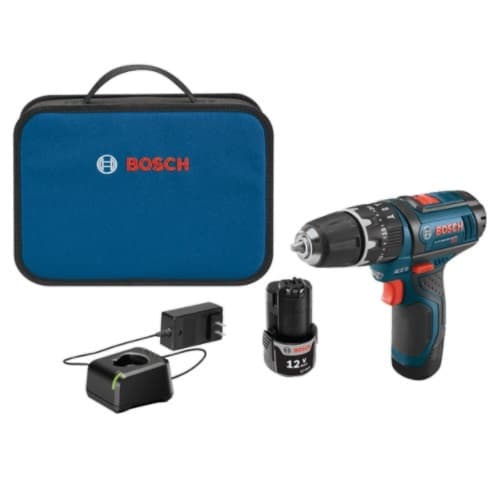 Bosch 3/8-in Hammer Drill & Driver Kit w/ Batteries, 12V
