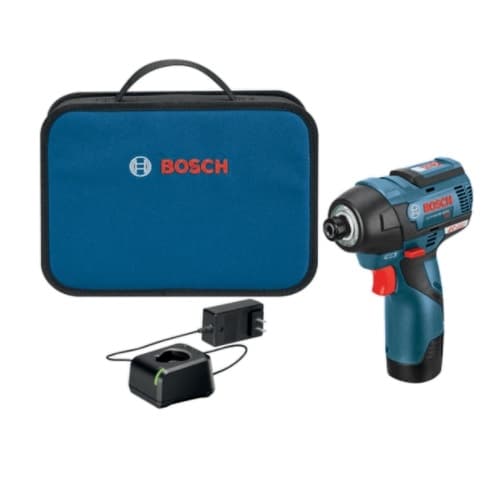 Bosch 1/4-in Hex Brushless Impact Driver Kit w/ Batteries, 12V