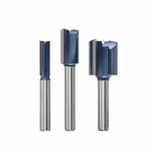 3 pc. Plywood Mortising Router Bit Set, 1/4-in Shank