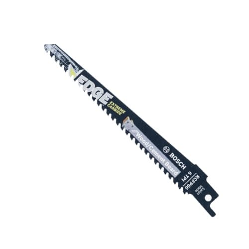 6-in Edge Reciprocating Saw Blade, Wood/Cement Board, 6 TPI