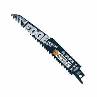 Bosch 6-in Edge Reciprocating Saw Blade, Wood w/ Nails, 5/8 TPI