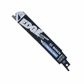 Bosch 6-in Edge Reciprocating Saw Blade, Medium Metal, 14/18 TPI, 5 Pack