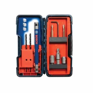 Bosch 9 pc. Flat Shank Drill Bit Set w/ Case