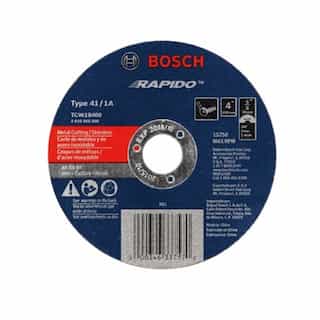 4-in Abrasive Wheel, Stainless/Metal, Type 1A, 60 Grit
