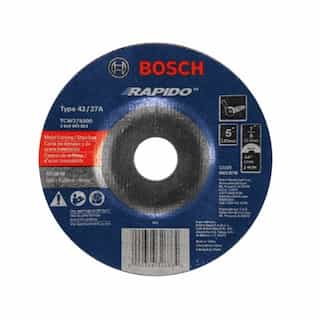 5-in Abrasive Wheel, Stainless/Metal, Type 27A, 60 Grit