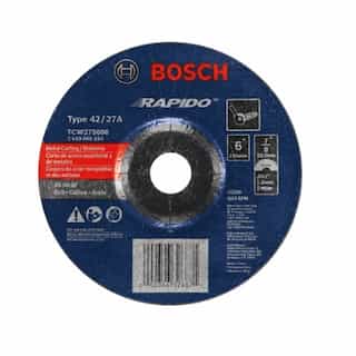 6-in Abrasive Wheel, Stainless/Metal, Type 27A, 46 Grit