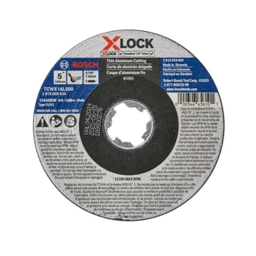5-in X-LOCK Metal Cutting Wheel, Arbor Type 1A, 46 Grit