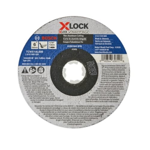 6-in X-LOCK Metal Cutting Wheel, Arbor Type 1A, 46 Grit