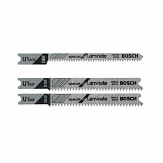 Bosch 3 pc. Jig Saw Blade Set, U-Shank, Laminate Flooring