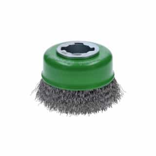 Bosch 3-in X-LOCK Cup Brush, Crimped, Stainless Steel