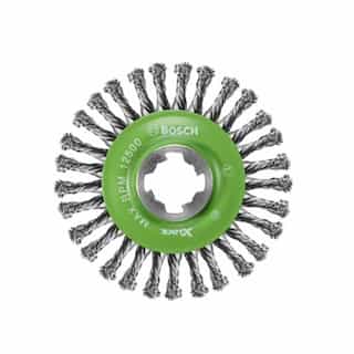 Bosch 4-in X-LOCK Wire Wheel, Stringer Bead, Stainless Steel