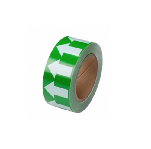 2-in Pipe Marker Tape with Arrows, Green