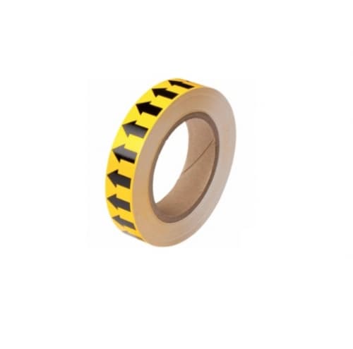 1-in Pipe Marker Tape with Arrows, Yellow