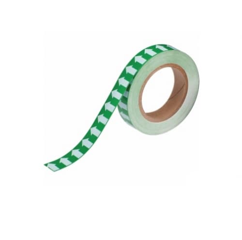 Brady 1-in Pipe Marker Tape with Arrows, Green