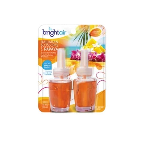 Bright Air Air Freshener Oil Refill, Hawaiian Blossom & Papaya, 2-Pack