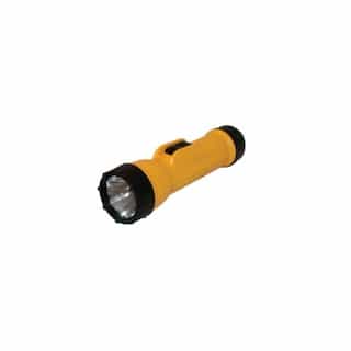 Industrial LED Flashlight, 80 Lumens, Yellow