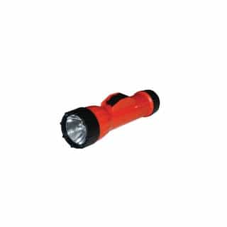 WorkSAFE LED Flashlight, Waterproof, 80 lm, Orange/Black