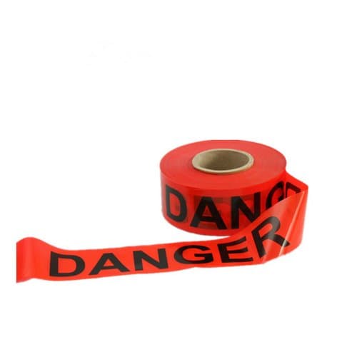 Danger Do Not Enter Tape, Red, 3'' wide, 1000'