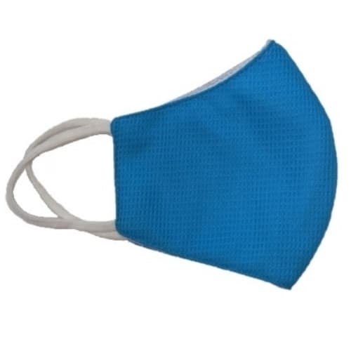 Reusable 3-Ply PPE Antimicrobial Cloth Face Mask, Elastic Strap, Blue, Pack of 2