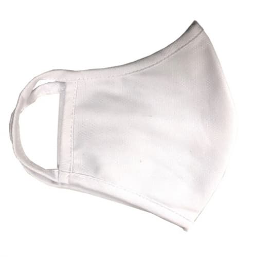 Reusable 3-Ply PPE Antimicrobial Cloth Face Mask, White