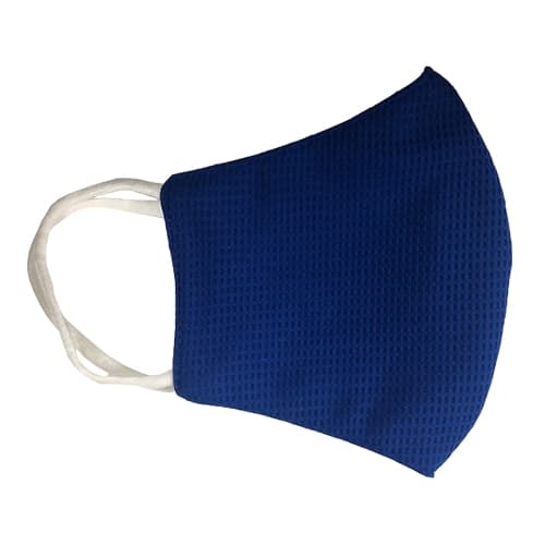 Reusable 3-Ply PPE Antimicrobial Cloth Face Mask, Elastic Strap, Dark Blue