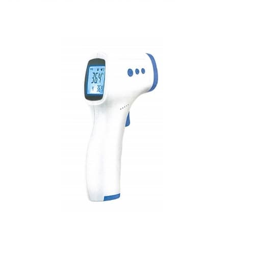 Infrared No Contact Thermometer w/ LED Back-lit Display, White