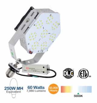 60W LED Retrofit Kit, 150W-200W MH Retrofit, 8640 lm, 6500K
