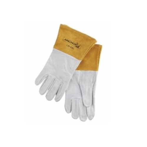 Large Capeskin Welding Gloves, White/Tan