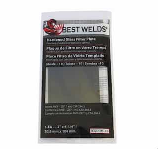 Best Welds Hardened Green Glass Filter Plate, Shade 4, 4.5 x 5.25 Inch	