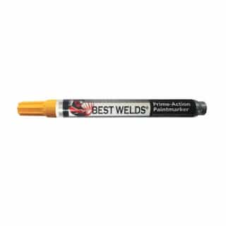 Best Welds Prime-Action Chisel/Bullet Tip Paint Marker, Yellow