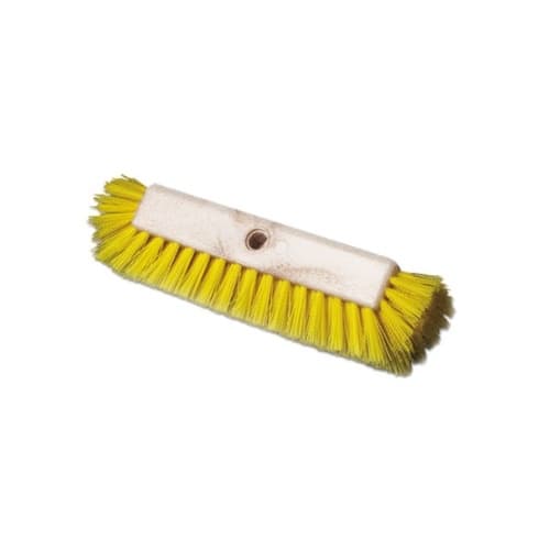 Dual-Surface Scrub Brush, Plastic, Yellow Handle