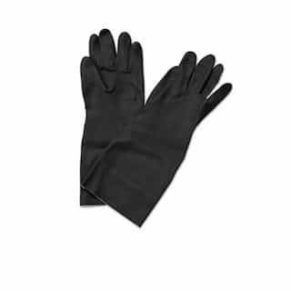 Neoprene Flock-Lined Gloves, Long-Sleeved, Medium, Black