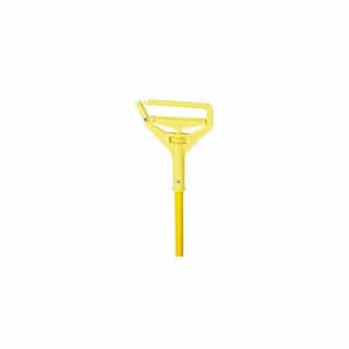 Side-Latch Plastic Mop Head Handle, 60" Aluminum Handle, Yellow