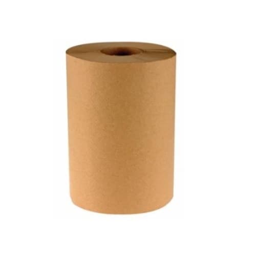 Boardwalk 800-ft Non-Perforated Hardwound Roll Towels, 1-Ply, Kraft, Natural