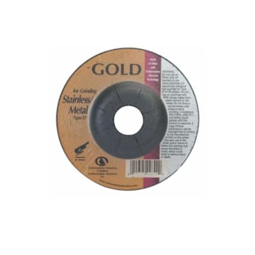 Carborundum 5-in A24 Gold Depressed Center Grinding Wheel, 24 Grit, Aluminum Oxide, Resin Bond