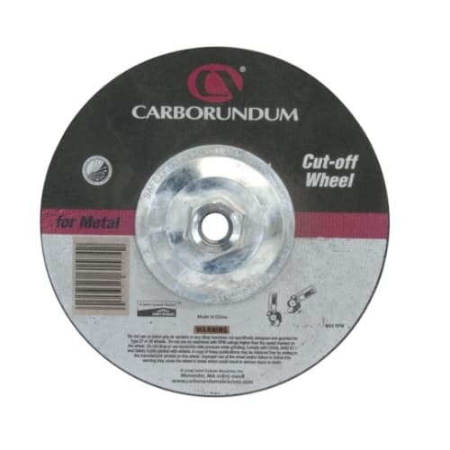 Carborundum 4.5-in Depressed Center Cutting Wheel, 24 Grit, Aluminum Oxide