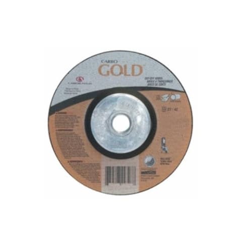 4.5-in Carbo GoldCut Depressed Center Cutting Wheel, 30 Grit, Aluminum Oxide, Resin Bond