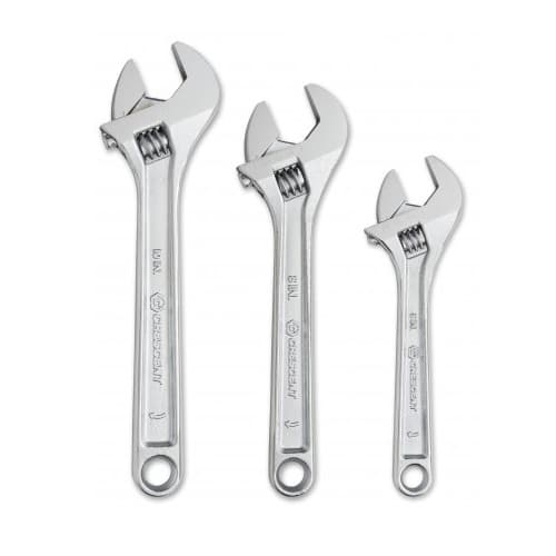Crescent 3-Piece Chrome Adjustable Wrench Set