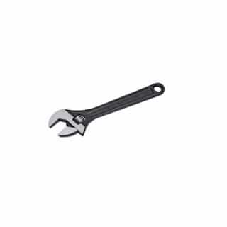 8-in Alloy Steel Adjustable Wrench, Black Oxide