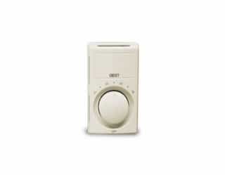Mechanical, 2 Stage Wall Mount Thermostat, 22 Amp Per Stage, Ivory